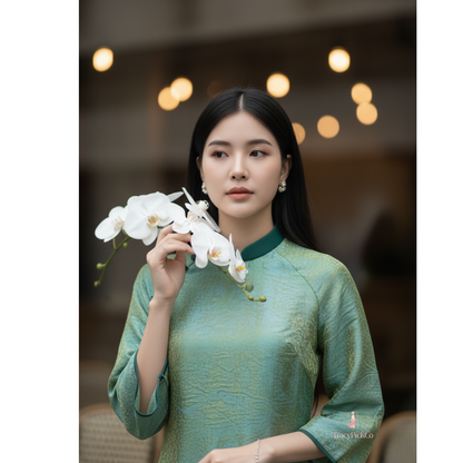Modern Shimmer Silk Ao Dai for Women