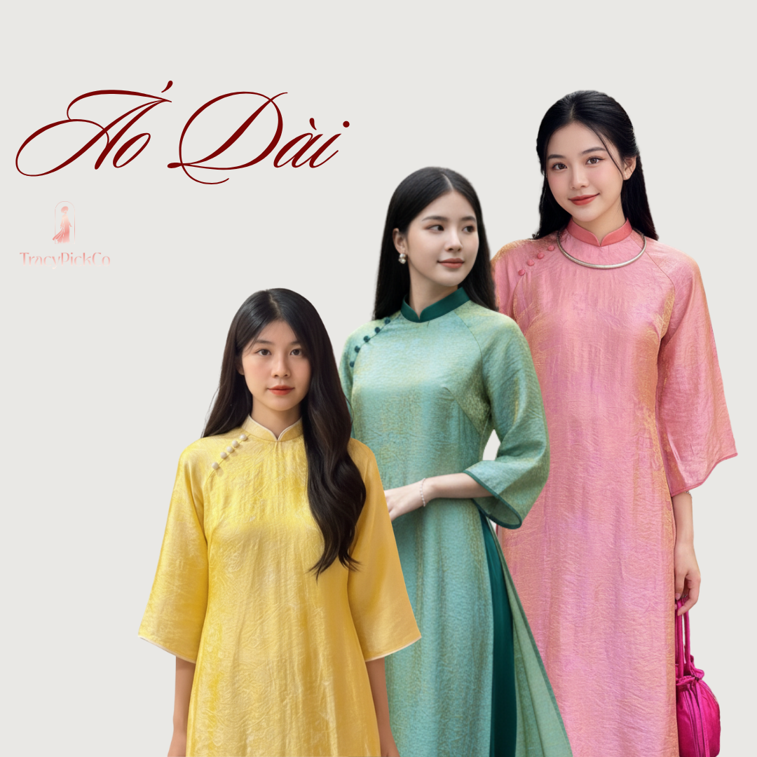 Modern Shimmer Silk Ao Dai for Women