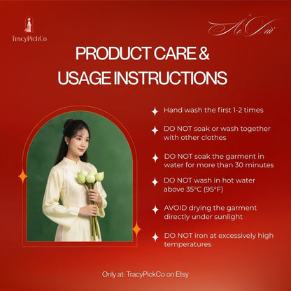 Traditional Yellow Ao Dai Women Modern Flare Sleeve Bow Silk Brocade