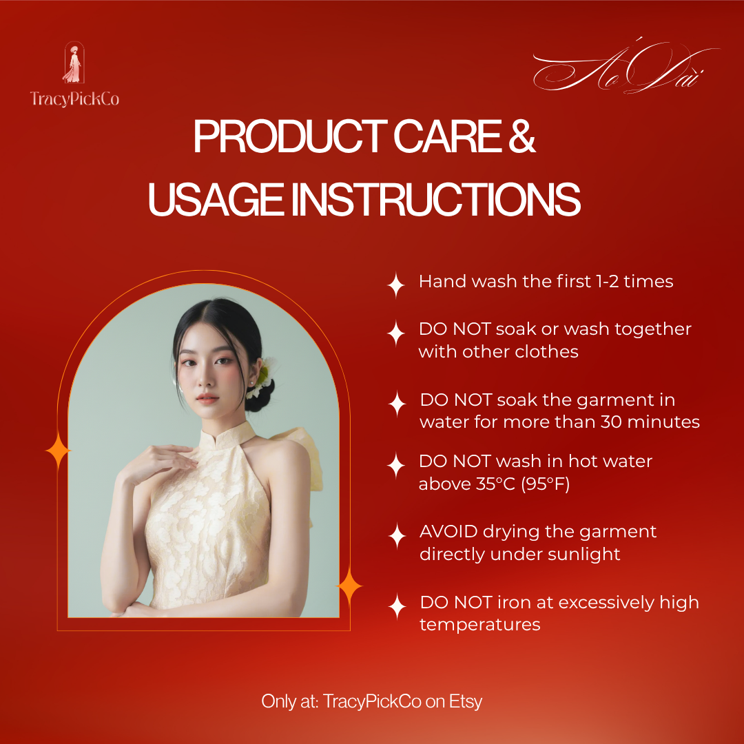 Beige Silk Jacquard Halter Ao Dai