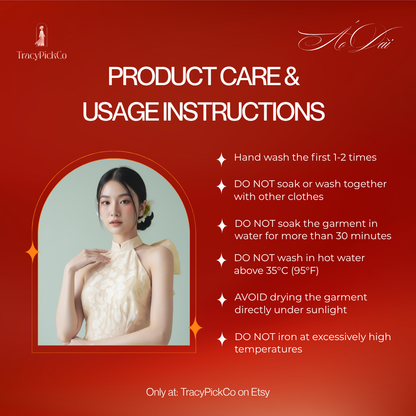 Beige Silk Jacquard Halter Ao Dai